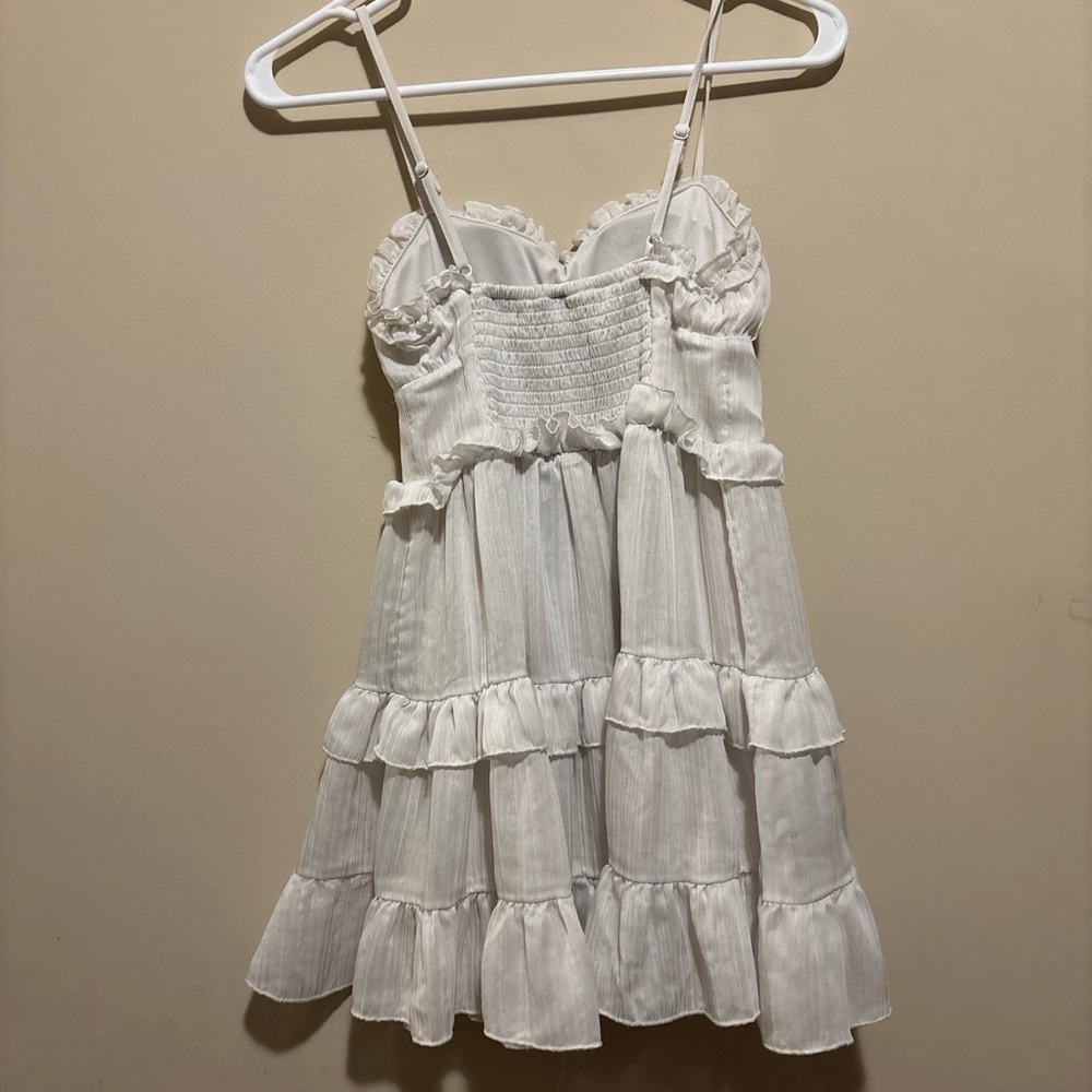 Wild Fable White Ruffled Mini Dress - Picture 3 of 3